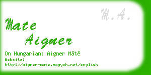 mate aigner business card